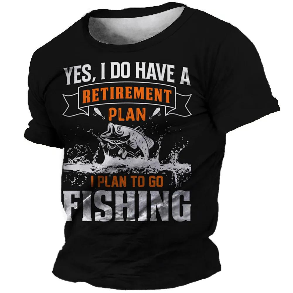 

Лето для мужчин Футболки Топы с коротким рукавом Одежда Рыбалка Графические футболки Одежда Уличная одежда Пуловеры с круглым вырезом Мужская футболка для рыбалки 6XL