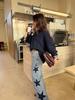 Women's Star-Patterned Loose Straight-Leg Jeans - New European & American Style