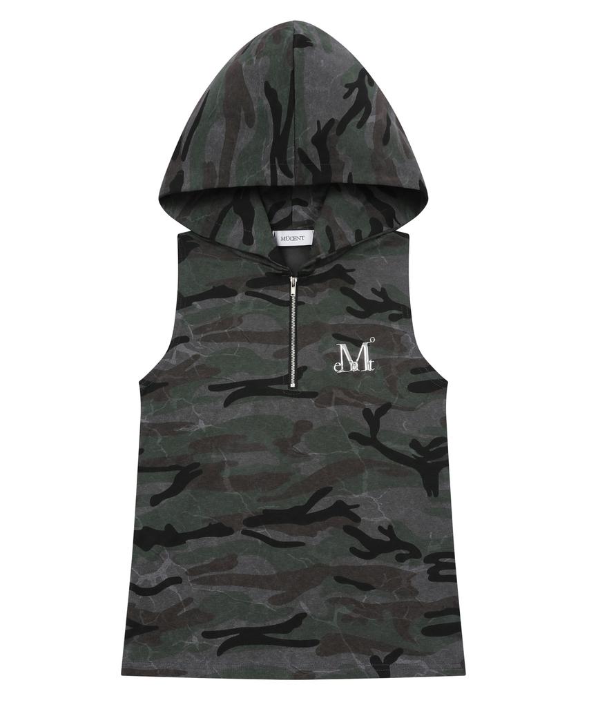 Mucent Kellen Metal Logo Camo Hooded Sleeveless (2 Colors)