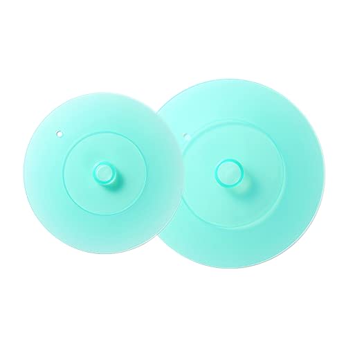 Aimedia Silicone Frying Pan Covers, Set of 2 (20-24cm/26-28cm), Heat-Resistant, Dishwasher-Safe, with Clear Window, Stylish, Shatterproof, Lightweight