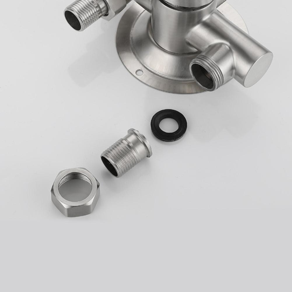 Stainless Steel Shower Hot And Cold Water Mixer Wall Mounted Metal Handle