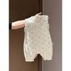 Sweet Floral Infant Wrap Hip Onesie Light Thin Sleeveless Stylish Baby Girls Summer Walking Wear 0-18M