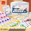 Tu Tu Bai Bai Gan 48-Farben Acryl-Marker-Set - Weiche Spitze, Deckend für DIY-Kunst und Malerei