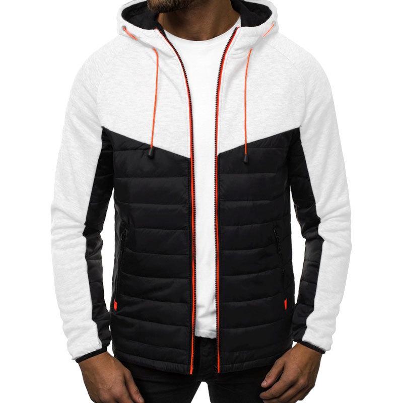 

2026 Autumn Winter Print Winter Warm Sport Jackets Male Splice Color Man Zipper Mens Fitness Coats Yasheng M белый