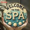 Metallväggkonst Spa-skylt Salong Hotell Avslappningsdekor
