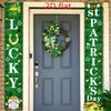 2D Flat, 2D Flat - 2D Flat, 2D Flat - 2D Flat Party Banner, 1 Pair St. Patrick'S Day Porch Banner Set - Featuring a Lucky Theme with a Gnome And Pot o
