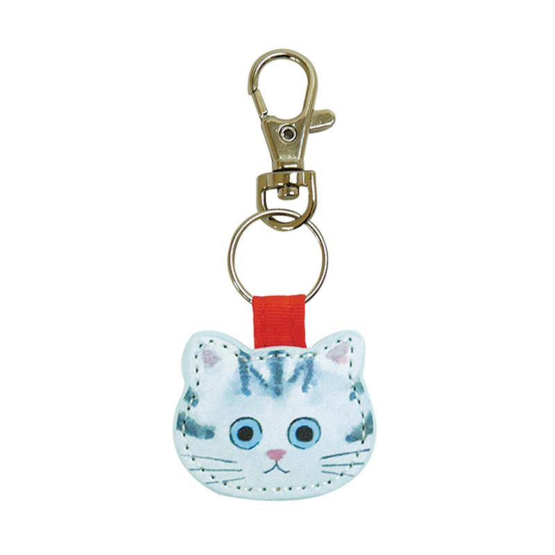 Lindo llavero de gato de cuero creativo de dibujos animados colgante de gatito kawaii llavero de bolso mochila accesorios de decoración regalos