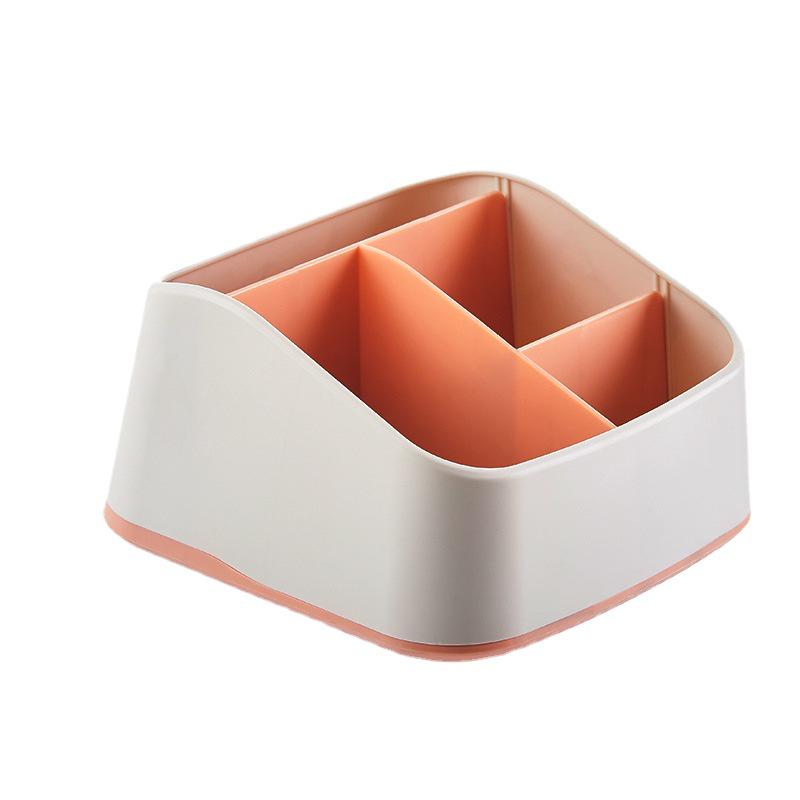 Desktop Stationery Organizer with Compartments for Markers, Paper Clips, Staples, Erasers, and Charging Cables