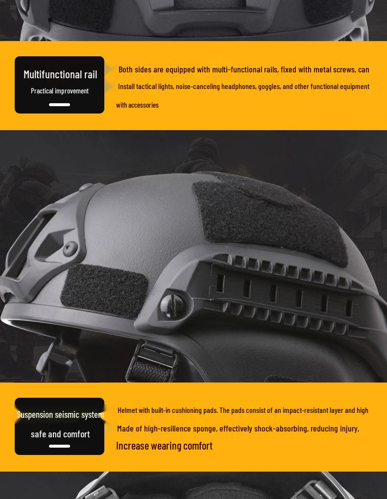 MICH2000 Tactical Action Helmet for Outdoor Roller Skating & CS Sports