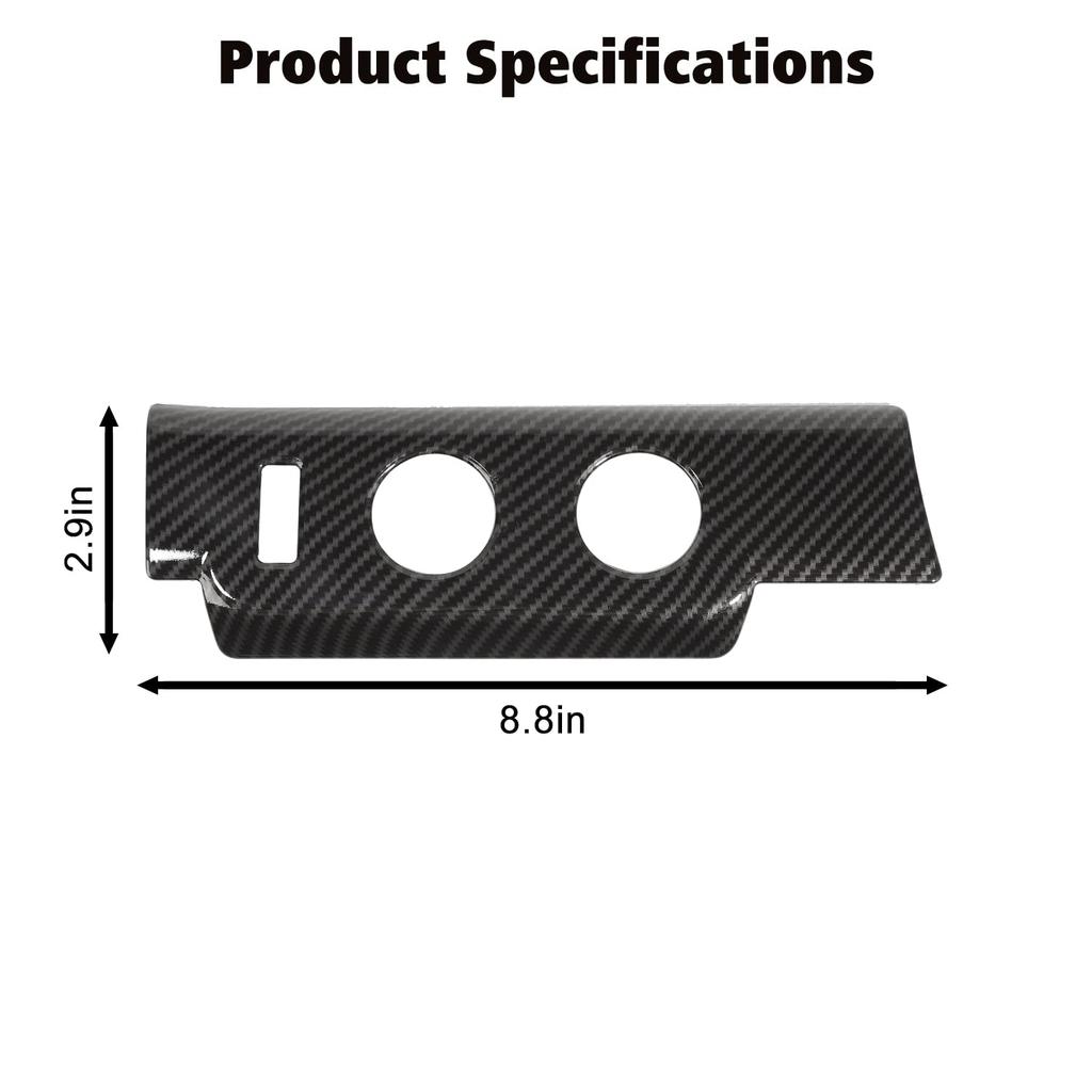 RT-TCZ Carbon Fiber Headlight Switch Button Panel Trim Cover Decoration Interior Accessories for Chevrolet Colorado 2014-2023,for GMC Canyon