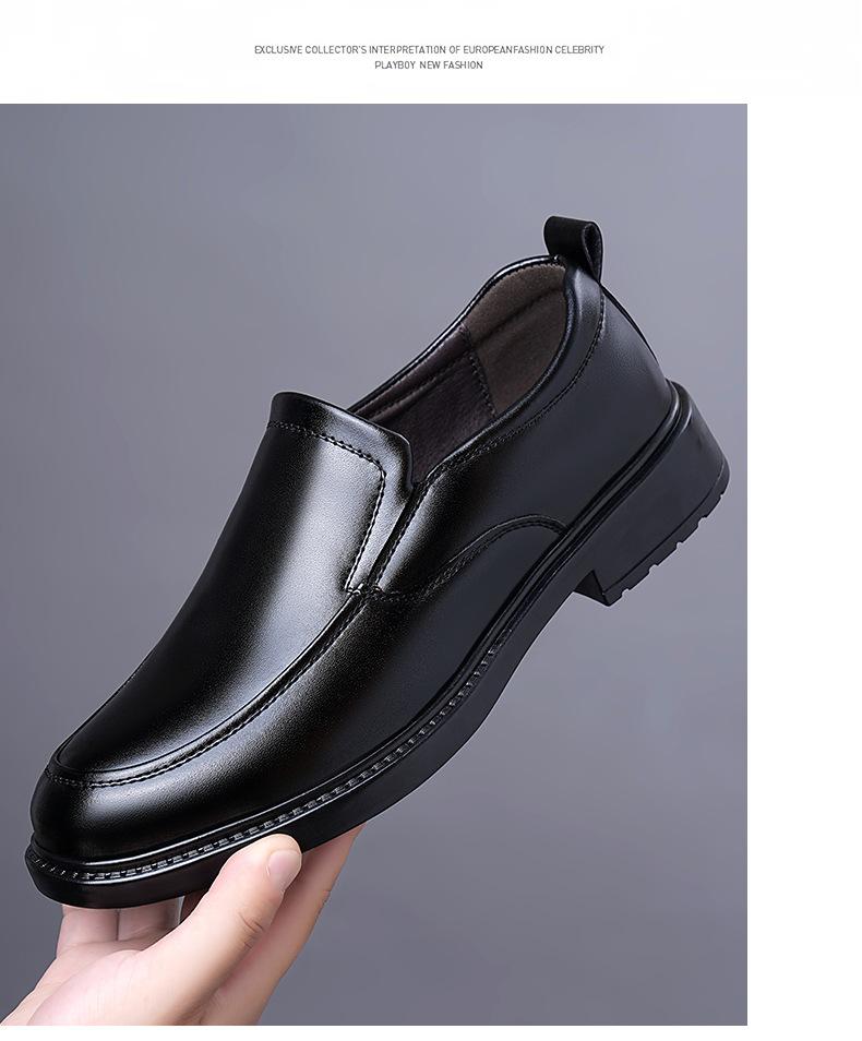 Fashion 2025 Spring Autumn Business Formal English Style Leather Shoes for Men New Designer Black Casual Dress Shoes Male