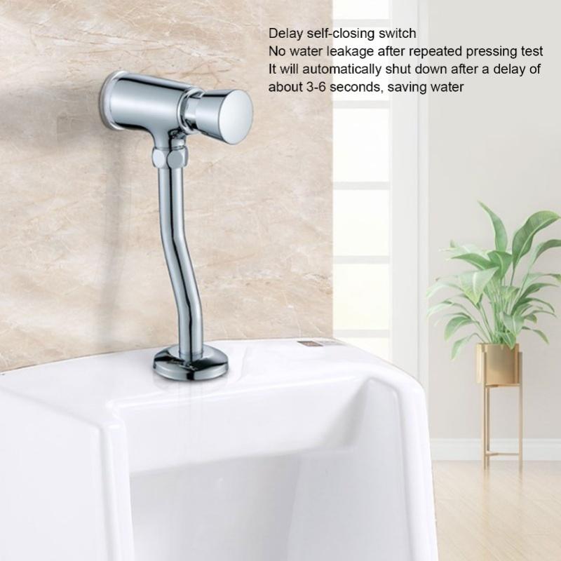 G1/2 Urinal Flush Valve Set Wall Mounted Hand Press Flushing Tool For Bathroom Toilet