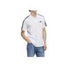 Adidas Embroidered Logo Half-Button Short Sleeve Polo Shirt Men Tops White IC9312