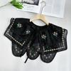 Lace Trim Floral Embroidered False Collar Double-layer Shoulder Wrap  Women Fashion