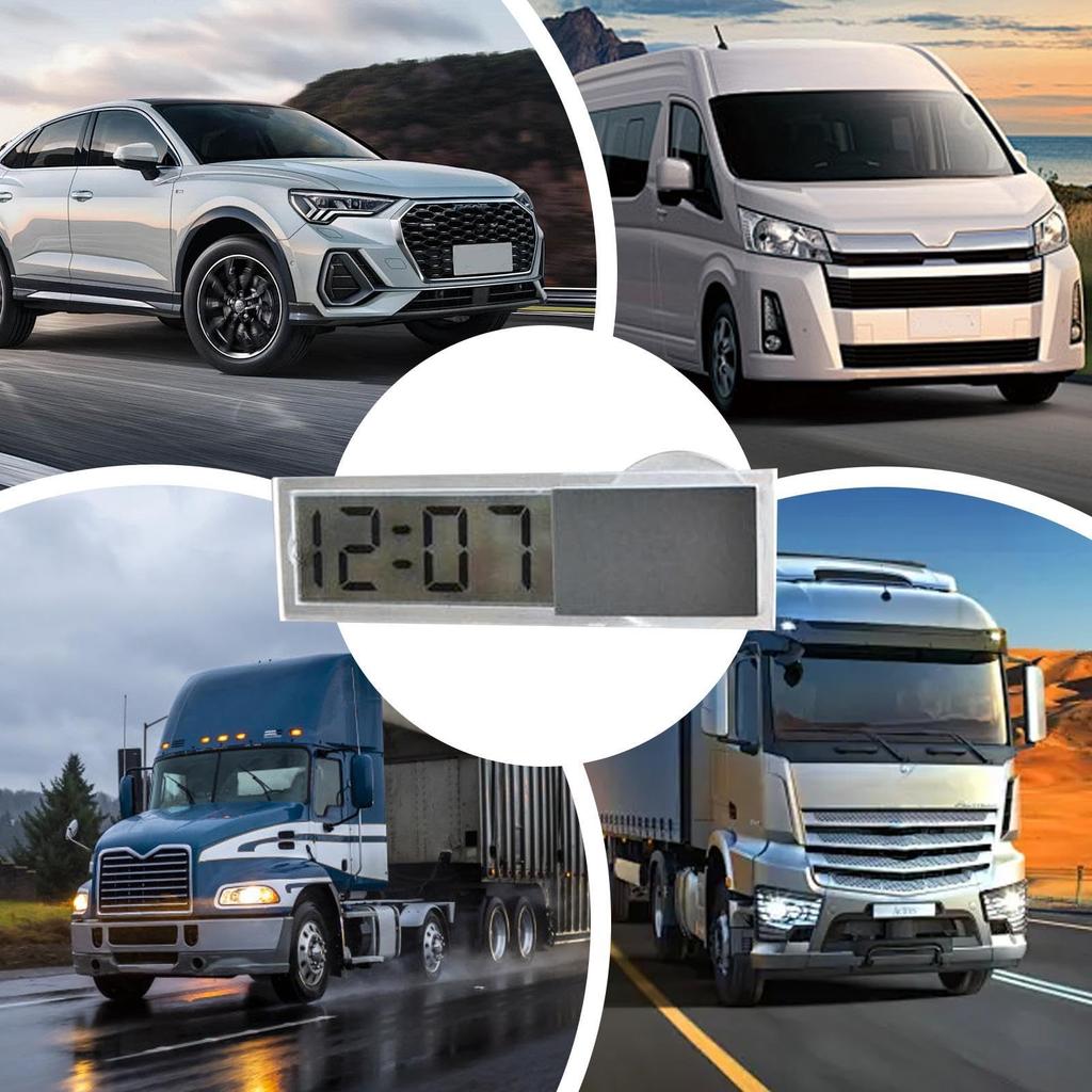 SOUFLY Car LCD Clock, Car LCD Clock | Car Clock Mount Watch with Suction