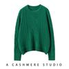 100% Pure Cashmere Women's Cable Knit Diamond Pattern Sweater - Autumn/Winter Slimming Loose Fit Base Layer
