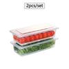Refrigerator Fresh Storage Boxes Food Preservation Box Container with Lid Fridge Sealed Drainable Vegetable Organizer