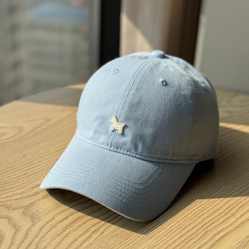 Spring and summer pony embroidery soft-top baseball cap for women, outdoor sun protection hat with deep and wide brim, makes the face look smaller,