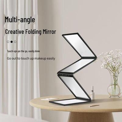HD Faltbarer Tragbarer Schminkspiegel mit vier Seiten für Frauen