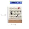 Desktop Permanent Calendar with Wood Stand ABS Permanent Countdown Calendar with 3 Rings for Office Desk Date Reminder