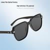 Men's Polarized Driving Sunglasses with TR Frame & Wood Grain Arms, Ideal for Larger Faces