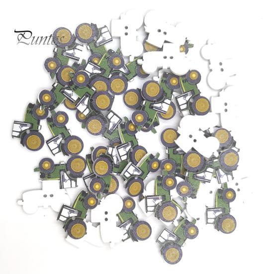 50Pcs Tractor Wooden Button Sewing Scrapbooking Cards Needlework DIY Craft Decor