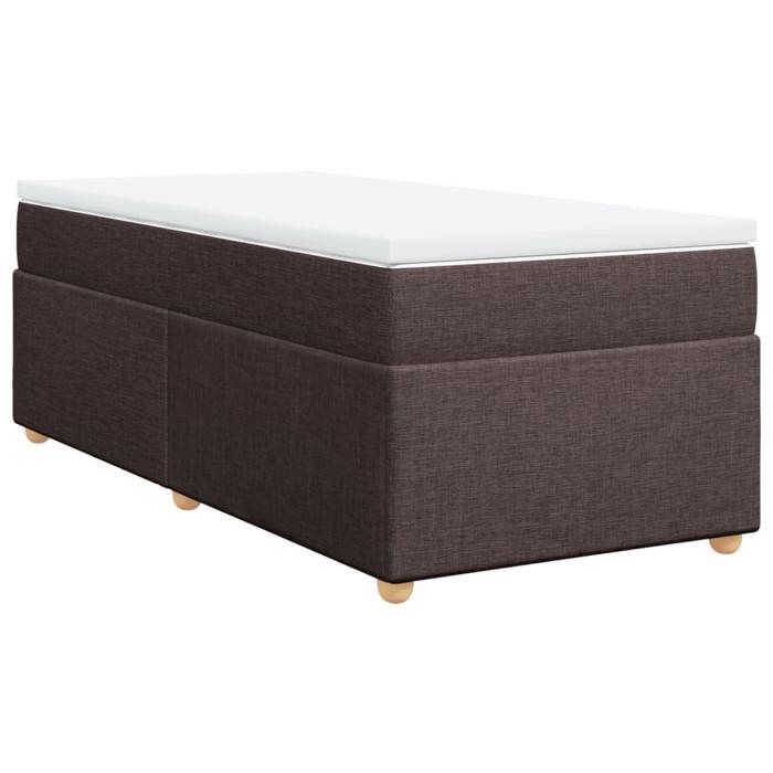 Exclusive House - Slatted Bed Base with Mattress Dark Brown 90x200 Cm