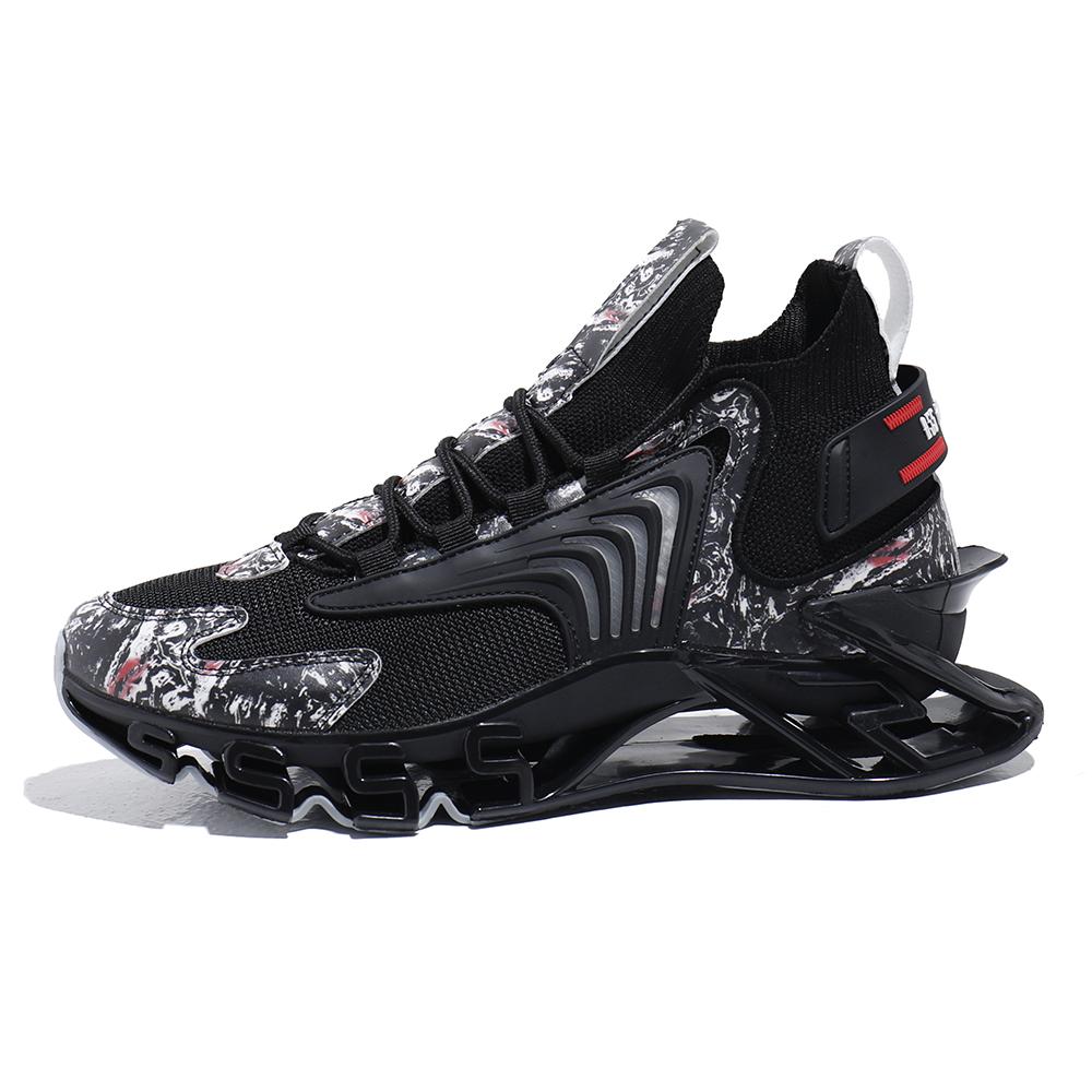 

High Top Running Shoes for Men Breathable Mesh Jogging Sneakers Men Shock-absorbing Blade Shoes Comfortable Outdoor Sneakers 46