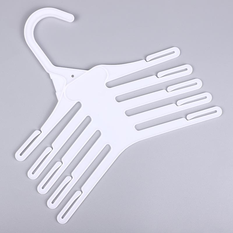 White 20 PCS/LOT Plastic Non-Slip Trousers Hanger Kid Clothes Stand White Multi-layer Hanger for Baby Clothing