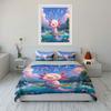 Cartoon Axolotl Decor Set Soft Comfortable Duvet Cover Bedding Set Included 1*Duvet Cover & 2*Pillowcases, Gift