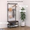 Coat Rack Entryway Coat Hanging Hat Bags Hook Storage Hallway Storage Shelf Footrest Bench Metal Multi Purpose