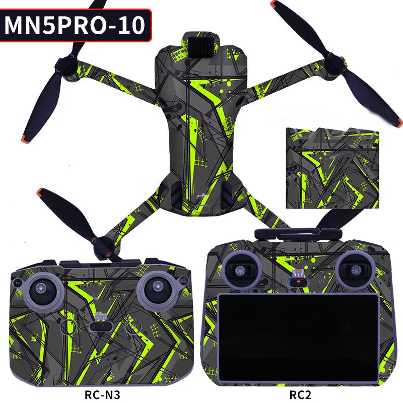 Decorative Sticker Kit for DJI Mini 5 Pro Waterproof Anti-Scratch Skin for Drone, Controller & Battery Manager