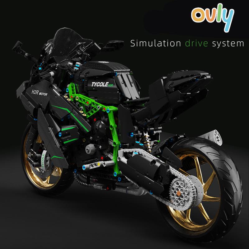 1:5 Scale Model H2R Motorcycle Supercar Building Block City Technique Racing Speed Champions Sport Car Toy Children's Birthday Gift No.T4019