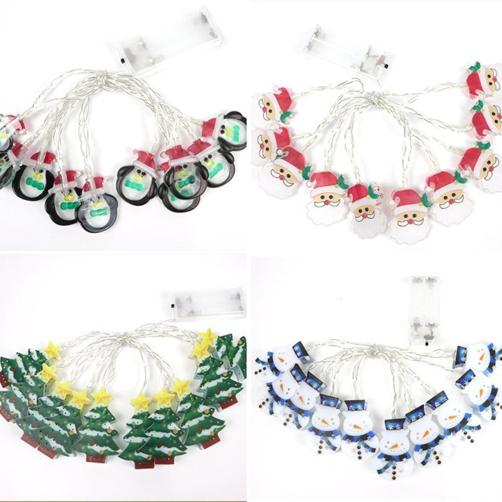 New 1.5M 10LED Christmas LED String Warm Light Santa Claus Snowman LEDLights String Colorful DIY Garland Lights Christma