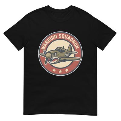 Warbird Squadron Vintage Fighter Emblem Design Tshirt