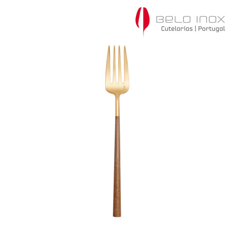 [belo inox] Neo Mahogany Gold Dinner Fork