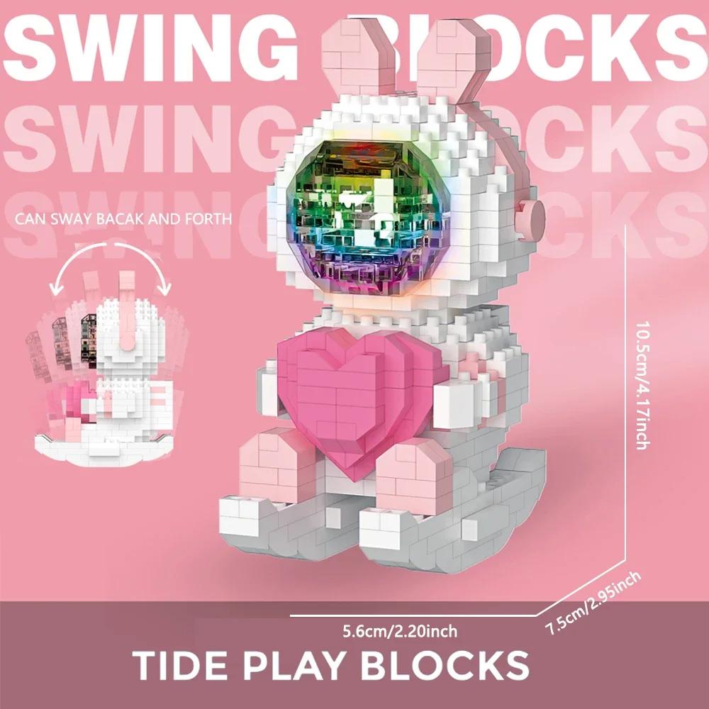 Knew Built Star Astronaut Minifigure LED Micro Mini Building Blocks Toys: Ultimate Space Enthusiast Collectible and Perfect Gift