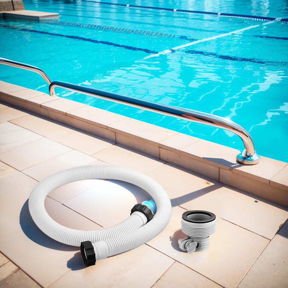 1.5in Diameter Pool Filter Pump Hose with Adapter Pool Pump Hose Salt Water Pump Hoses for Intex Filter Pumps Saltwater Systems