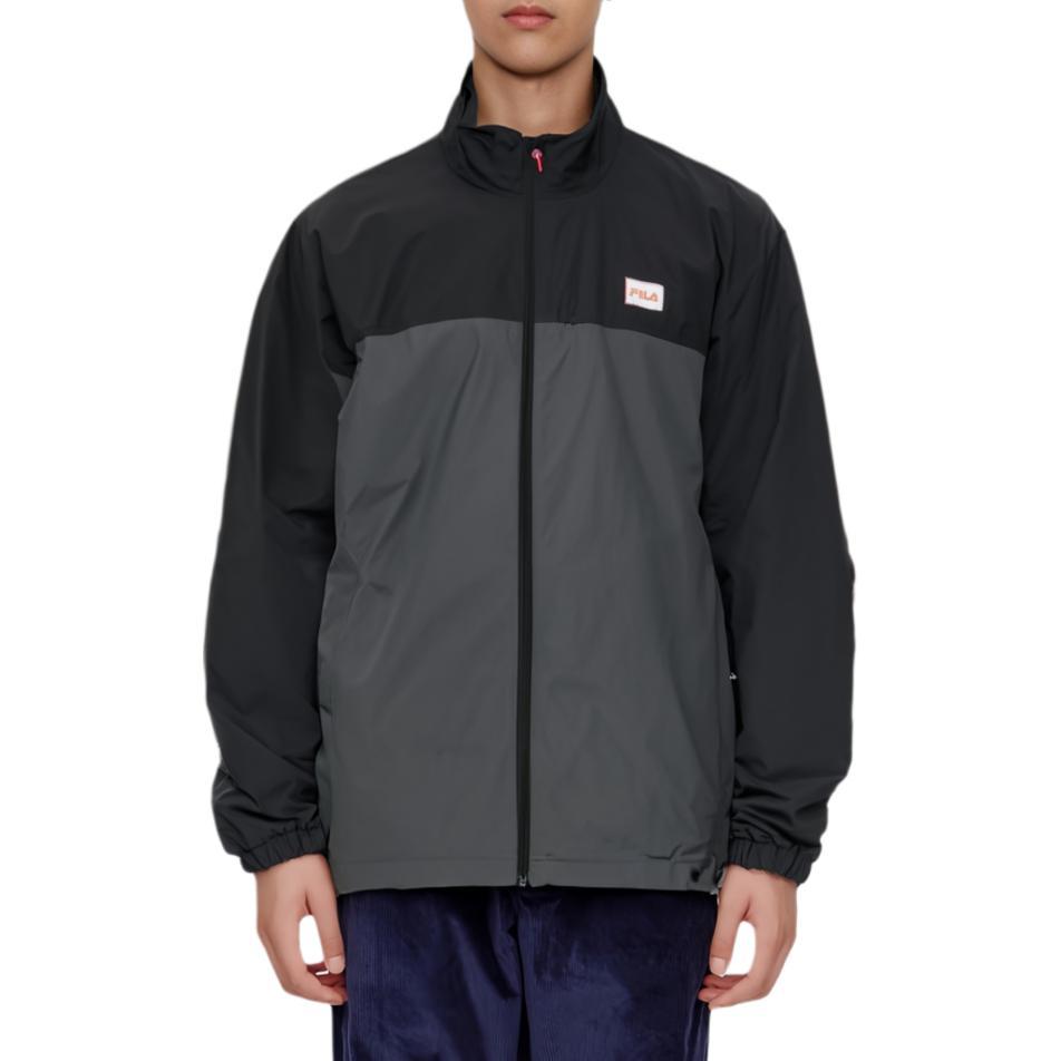 FILA Jackets Men's Dark Gray Stand Collar Moderate Other FS2JKF2221M-BL