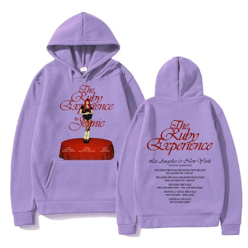 The Ruby Experience By JENNIE Hoodies Men Women Cartoon Character Music Singer Harajuku Long-sleeve Spring Autumn Sweatshirt Top