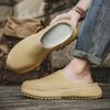 Fashion 2025 Spring Concise Design Fashion Trend Casual Half Slippers for Men Soft Soled Comfortable Slip on Beach Mules Chunky Draggers