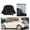 Glossy Black Pillar Post Fit For Mercedes Benz B Class W245 2009-2011 Silver Carbon Door Window Column BC Trim Sticker Cover