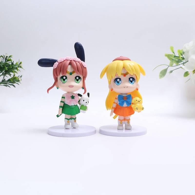 Exquisitely Designed Sailor Moon Figures Featuring Adorable Sanrio Characters In Vibrant Colors
