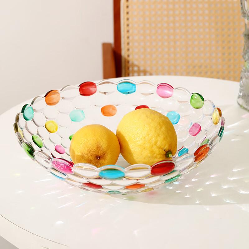 ZISIZ Light Luxury Crystal Glass Fruit Plate