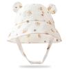 Summer Baby Bunny Ear Sun Hat - Printed Gauze Fisherman Hat for European & American Children