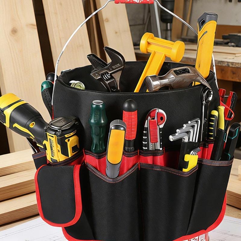 Heavy Duty Tool Bag Pouch With Multiple Pockets For Easy Organization And Large Capacity Storage Of Hardware Accessories