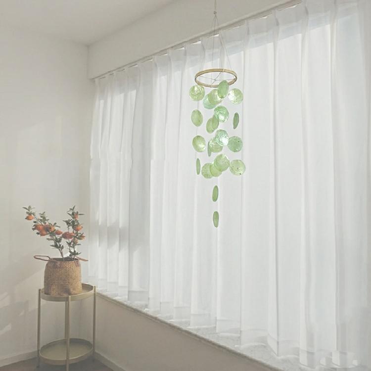 Handcrafted Capiz Shell Windchime Coastal Styles Decors forOutdoors Indoor,Garden Decorations Wind Chimes for Outside