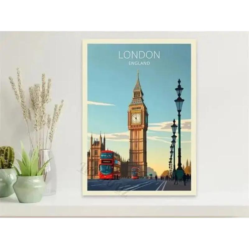 Machu Picchu Lisbon Vintage Travel Poster Canvas Print  Retro City Tourism Wall Art for Living Room Decor