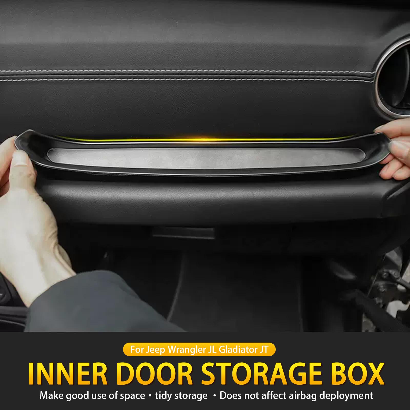 

GrabTray Interior Storage for Jeep Wrangler JL Gladiator JT 2018- Passenger Grab Handle Storage Tray Interior