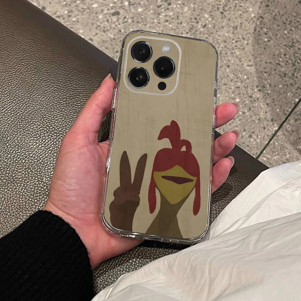 

Chicken J-Joe Surf Transparent Soft Cover Phone Case For iPhone 17,16,15,14,13,12,11 Pro,Max,Plus,X,XS,XR,SE4,E Mini iPhone15